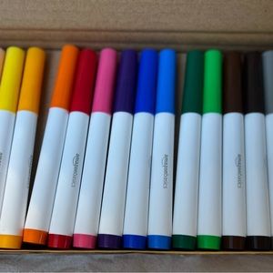 Amazon Basics Broad Line Washable Markers, 15 Colors
